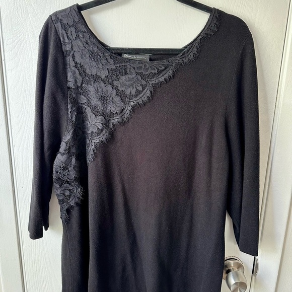 Lane Bryant Black Asymmetrical Sweater Size 2X - Picture 4 of 8